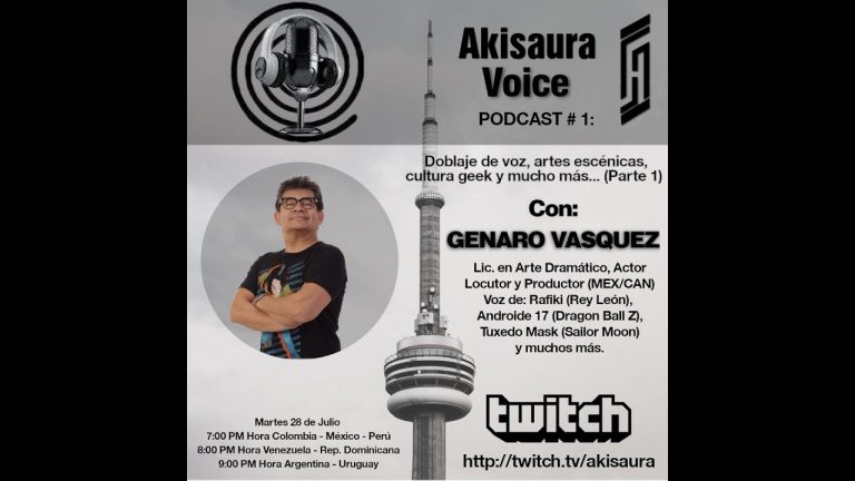 Miniatura del episodio: Akisaura Voice N°1: doblaje, artes escénicas, cultura geek y migración, con Genaro Vásquez